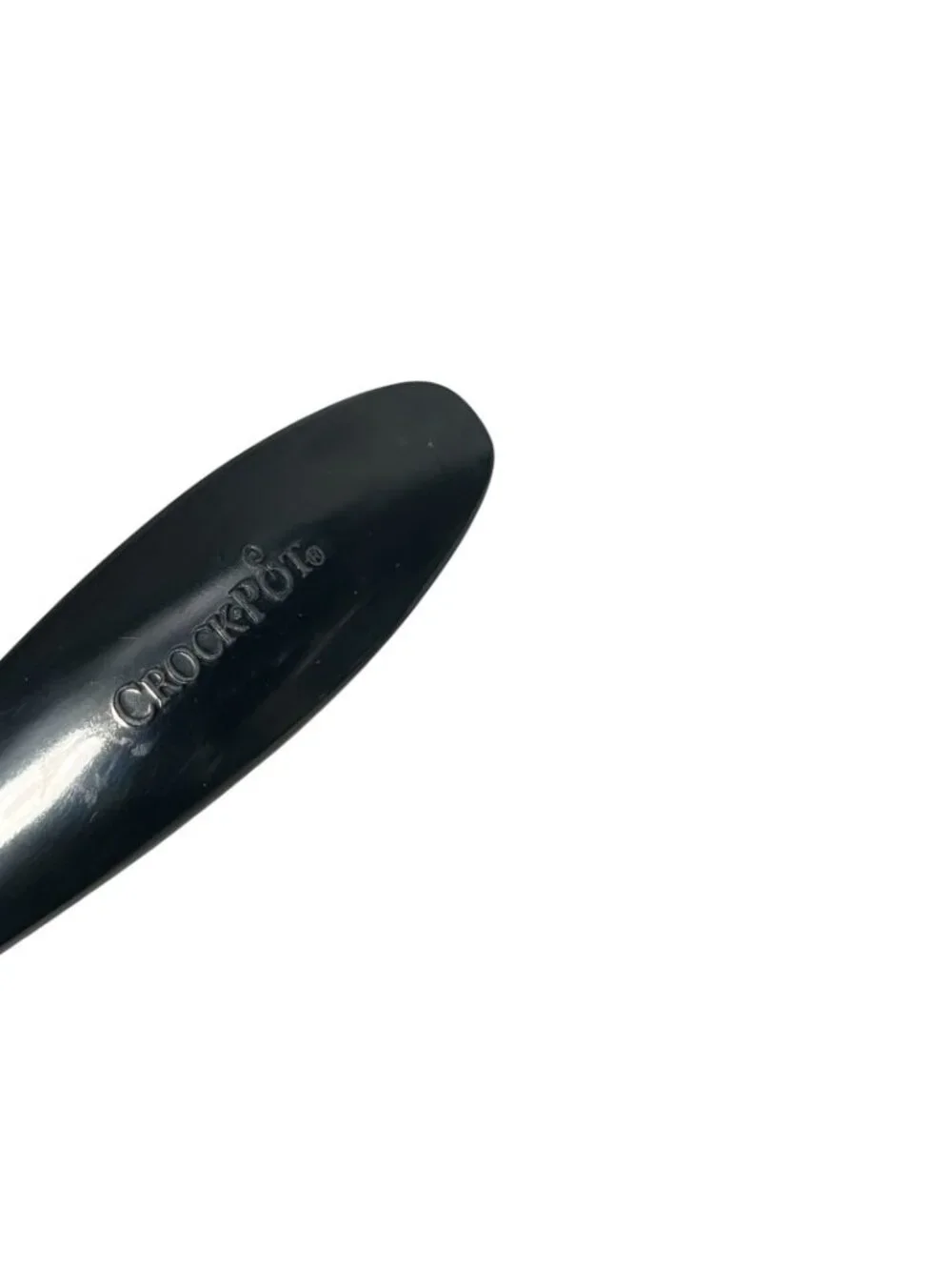 Black Plastic Crockpot Spoon 10.5